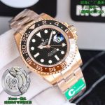 C+ Factory ROLEX GMT-Master II  Fake 904L Rolex GMT Rose Gold 2025 3285 Movement Watch